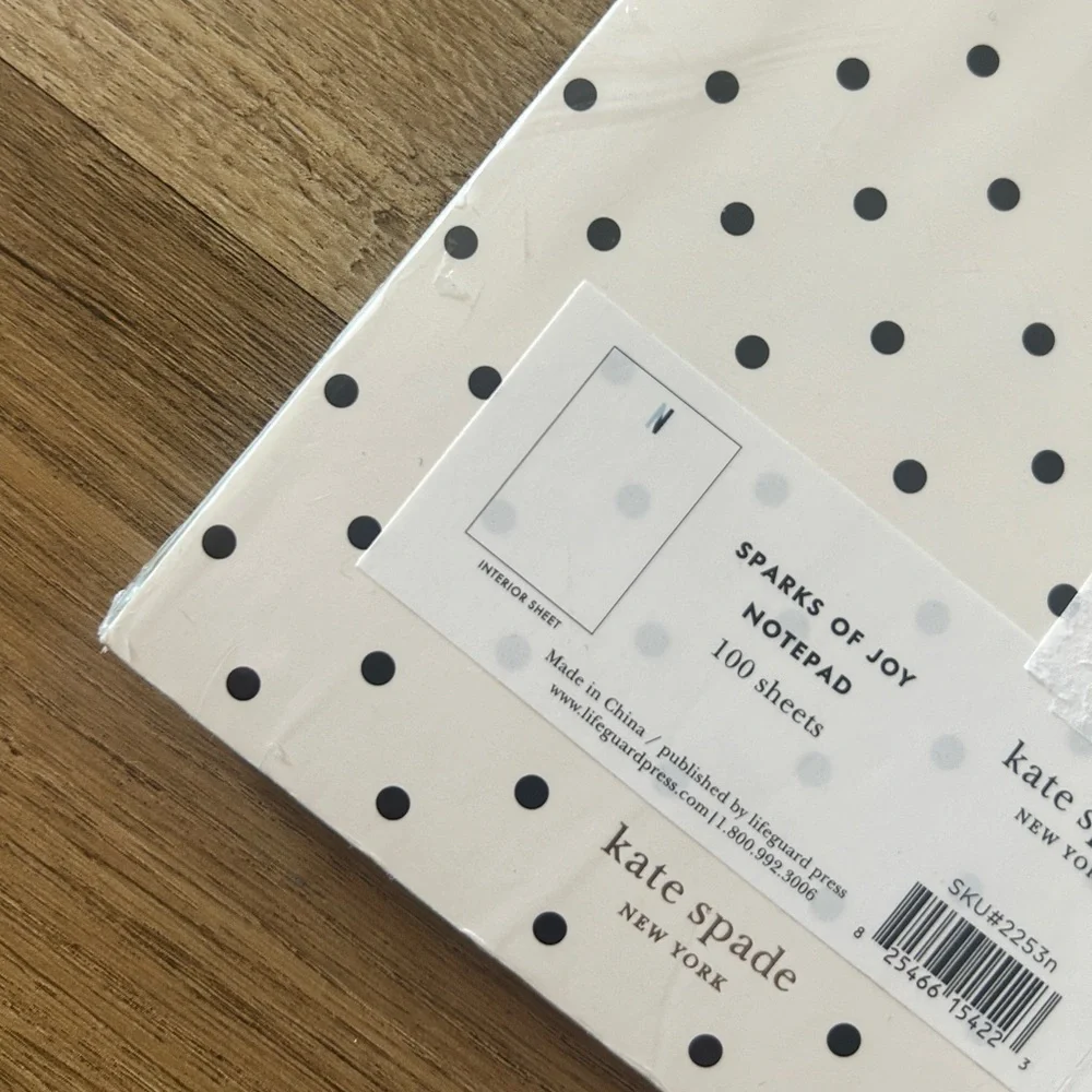 Kate Spade New York Sparks of Joy Notepad – Letter “H” – 100 Sheets- NWT